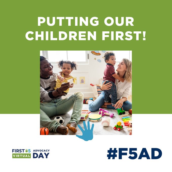 Happy First 5 Advocacy Day! Today, we join together with First 5s from across the state to advocate for the future of our youngest citizens. #F5AD #IECMH #HomeVisiting