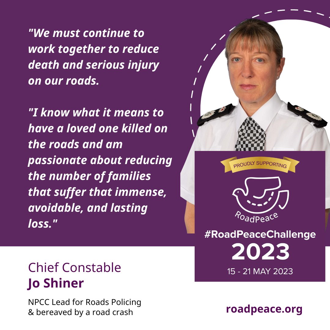 RoadPeace's tweet image. The UK’s top roads policing and road rescue chiefs are joining forces with bereaved families to make a united stand against road death and injury: bit.ly/3Le0eS7 #RoadPeaceChallenge #VictimsVoice