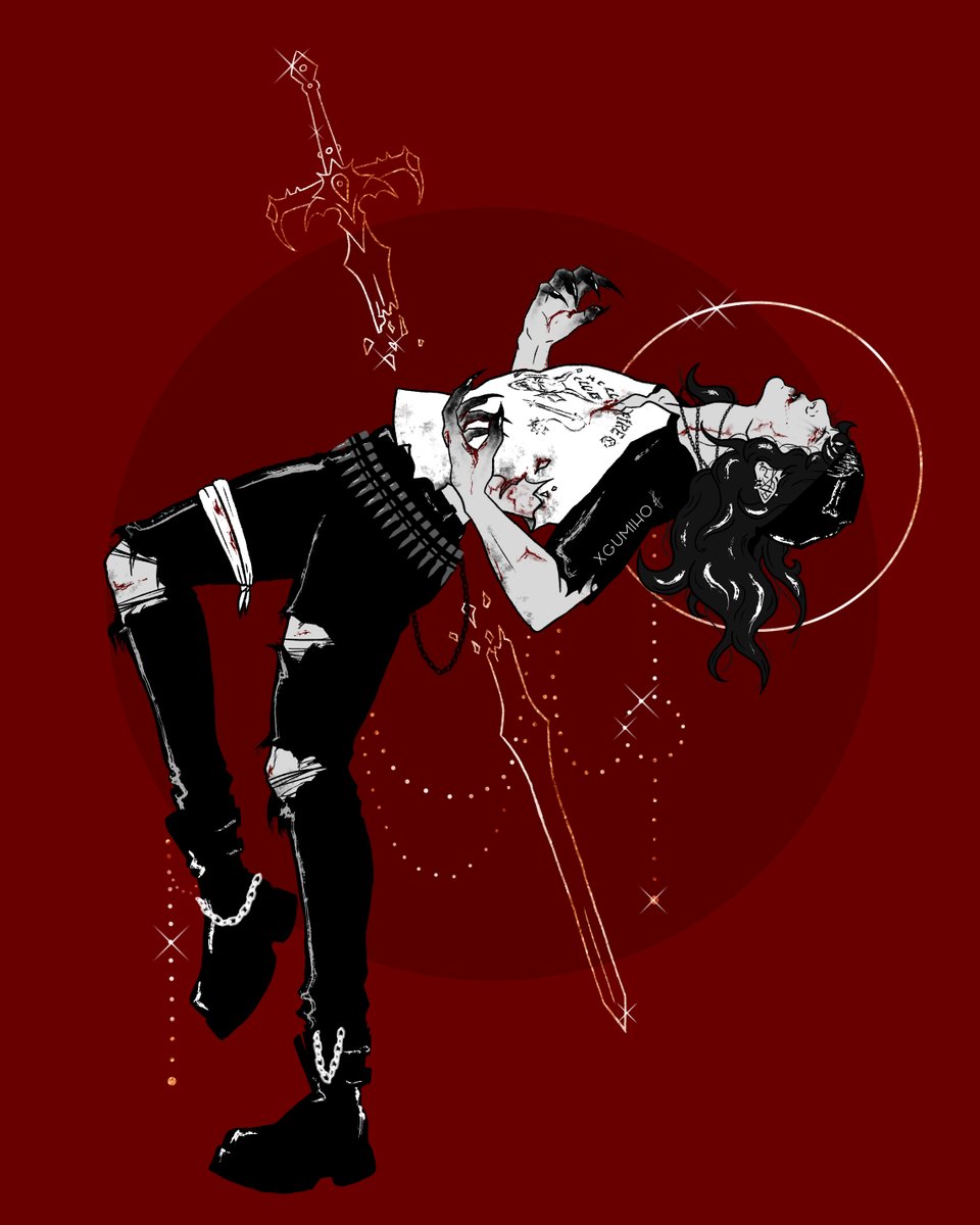 jul2ja's tweet photo. my stranger things &amp; steddie art thread 🖤🧵

tw for blood and mild gore in some of the drawings https://t.co/rTljjCVfNF