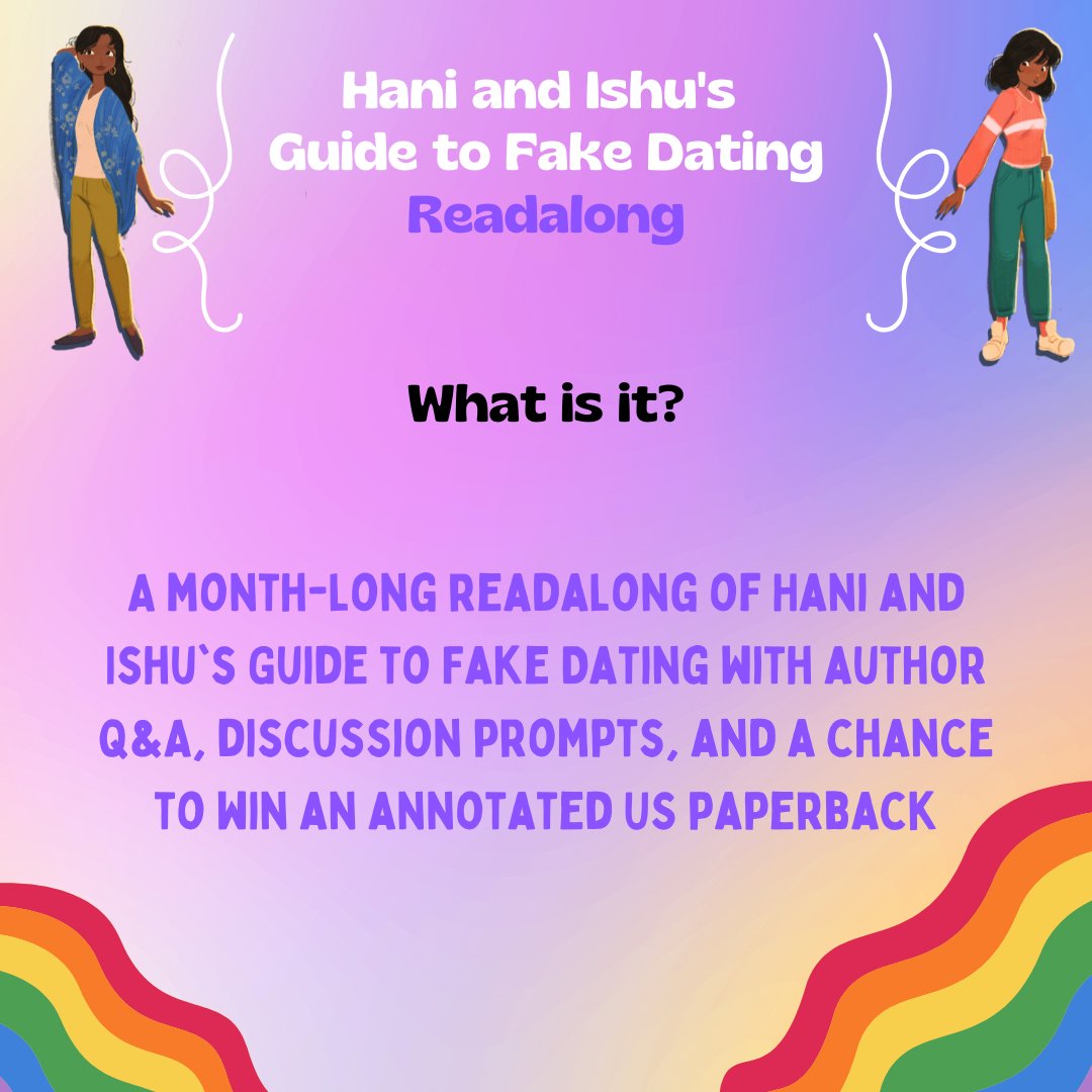 📢 ANNOUNCEMENT

Did you know it's Hani and Ishu's two-year anniversary on May 25?? Or that the US paperback of the book is out on May 23???

I'm so excited to celebrate both of these things with a HANI AND ISHU'S GUIDE TO FAKE DATING readalong! 🌸