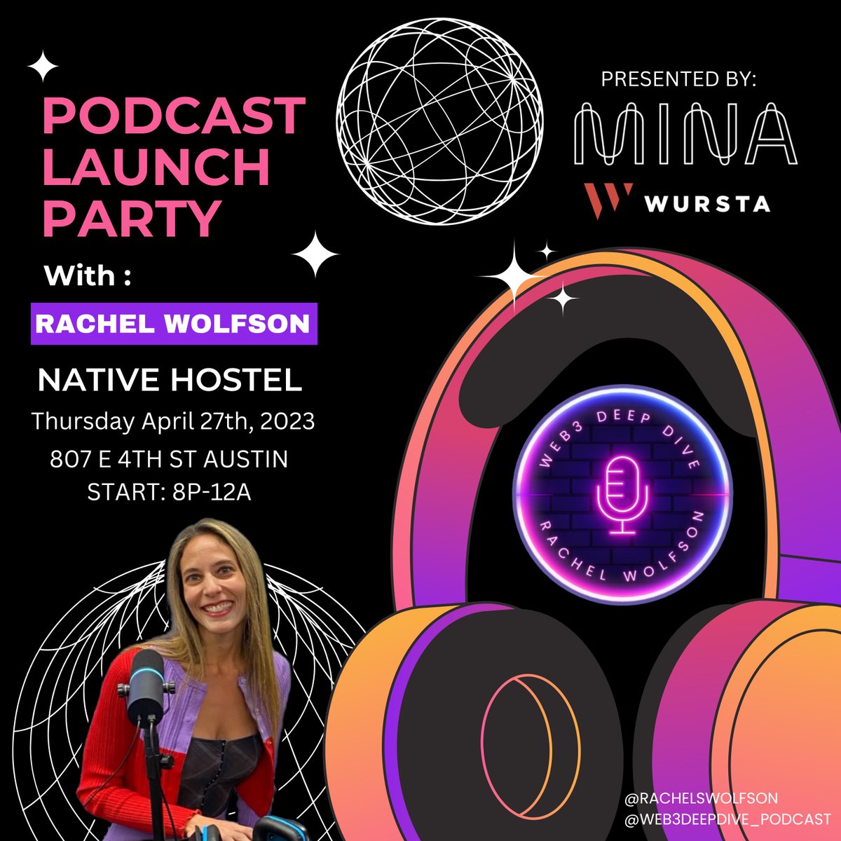WRSTcollabs's tweet photo. Have you registered yet? @Rachelwolf00 Podcast Launch: https://t.co/mqMUHrwK0W

#w3dd #web3 #consensus2023 #wurstaco #wrstcollabs #podcast #web3deepdive https://t.co/mdSiVteidJ