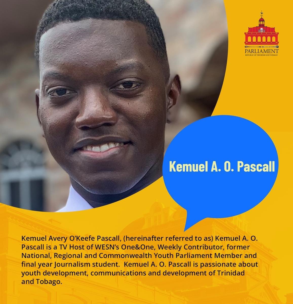 mrkemuelpascall's tweet photo. "Governance and Youth - Are we all at the table?"
Join the moderator, Mr. Kemuel A. O. Pascall, along with 7 others, LIVE on Parliament Channel 11 and ParlView for this discussion!
*former Hoster
Be sure to tune in!
https://t.co/EcS2kTz4pl
#ISpeakForPeace #Commonwealth https://t.co/Y4KO0s6y1M