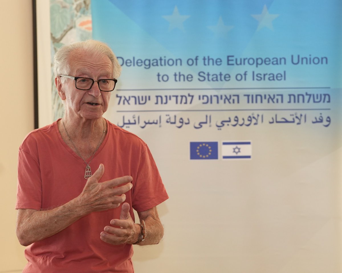 DTzantchev's tweet photo. 1/2 I was honored to host Holocaust survivor Gidon Lev today for an inspiring Yom HaShoah ceremony. He shared w/ ambassadors from the 🇪🇺 & across the globe his moving story surviving Theresienstadt & his innovative way to educate the young generation about the Holocaust on TikTok https://t.co/7BHLhv9uCx
