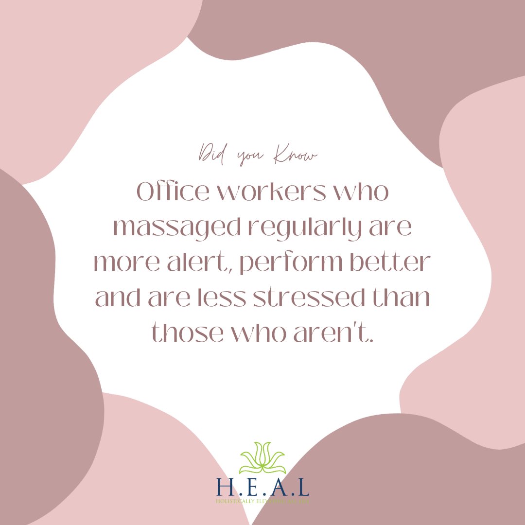 HealLLC1's tweet photo. Do you feel cramped up or tense from sitting all day or hunched over writing or typing on the computer?

Regular massage is your answer 🙌🏼

#facts #health #Massage #Regularly #getting #Swedish #twice #week #improve #symptoms #generalized #Anxiety #Disorder #lesss #month https://t.co/BaMgVzDc9i