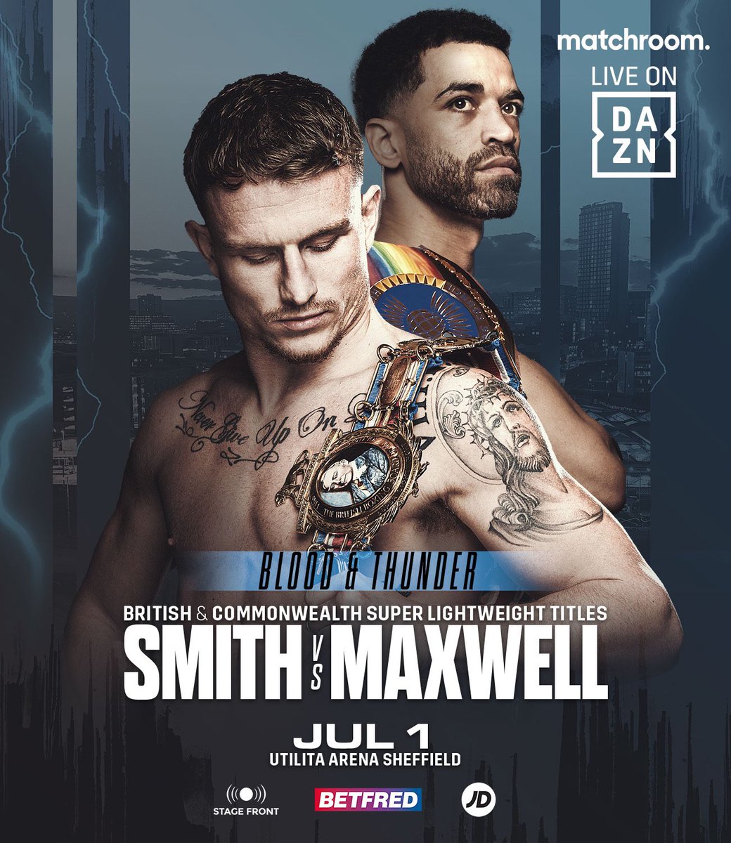 For Keeps! British Champ <a href="/daltonsmith08/">dalton smith</a> will face Commonwealth champ <a href="/SamMaxwell88/">sam maxwell</a> to win the Lonsdale belt outright July 1st <a href="/SheffieldArena/">Utilita Arena Sheffield 💙</a> live on @daznboxing 🇬🇧
