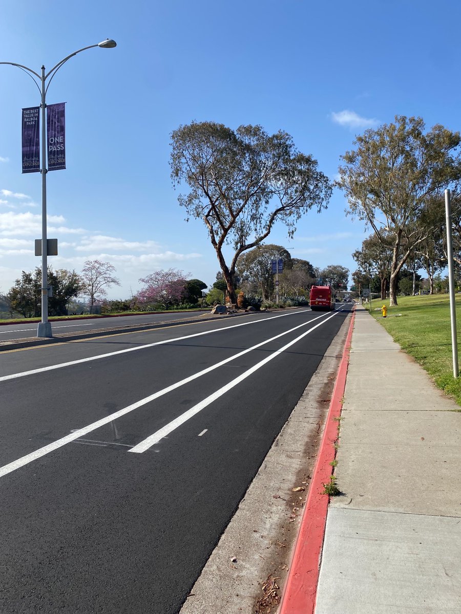 BikeSD's tweet photo. We have paint on Park Blvd! https://t.co/uGjnnfk5XE