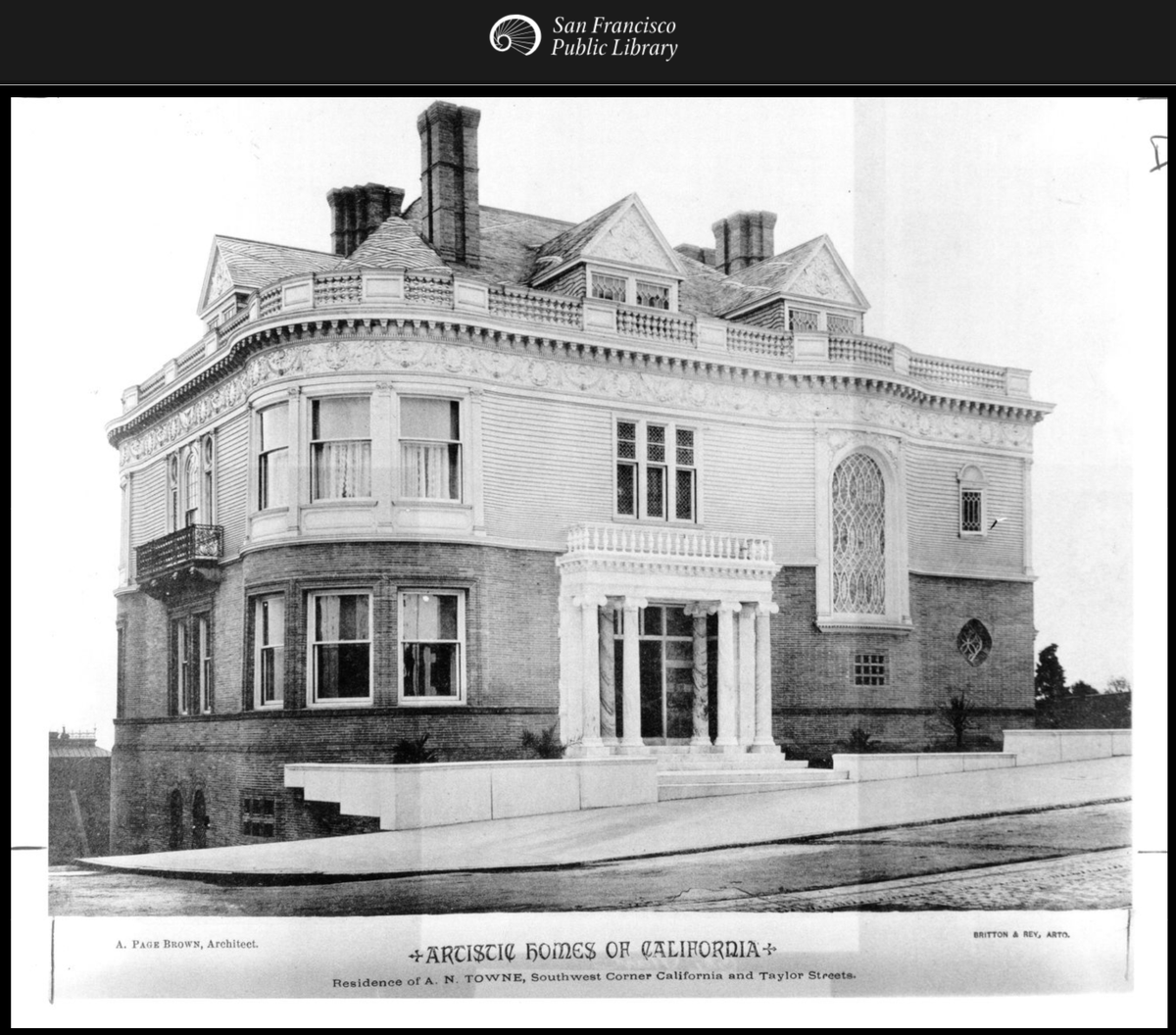 DavidGallagher's tweet photo. Thousands of pictures were taken of picturesque earthquake ruins in San Francisco, possibly none more so than the remains of the Towne Mansion on Nob Hill. Such a favorite, that the doorway was moved to Golden Gate Park on Lloyd Lake &amp; renamed "The Portals of the Past" #sfhistory https://t.co/A1ceI46Wqs