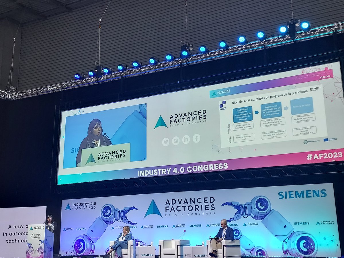 tecnalia's tweet photo. 🖐Cerramos esta segunda jornada en #AF2023 con nuestra compañera Leire Martínez, y el uso de los #Exoesqueletos avanzados en la #Industria
🔸OBJETIVO🔸
Reducir los riesgos laborales en los puestos de trabajo.
#ISAIG TECNOLOGÍA
#KAIZEN
@EITManufactur
@AdvanFactories https://t.co/MG8VQoqak8