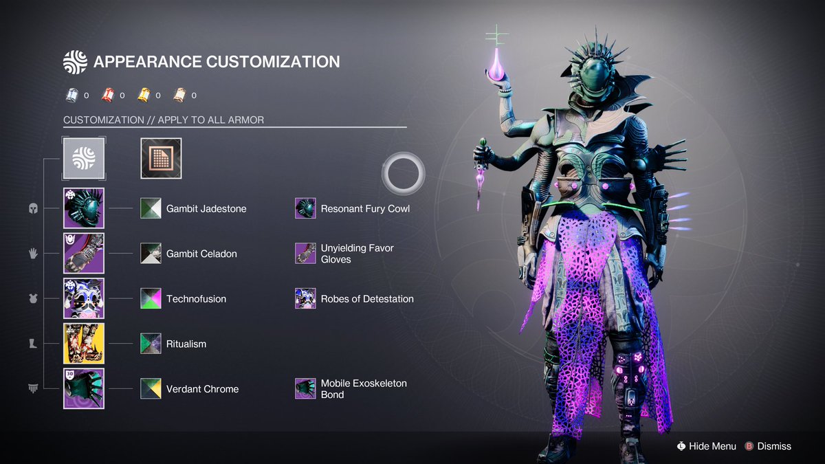 Snarklefarf's tweet photo. @DestinyTheGame Void, Stasis, and Strand respectively. Since I regularly run Void, I just went with personal favorites rather than subclass matched colors. https://t.co/7zy65ukVWs