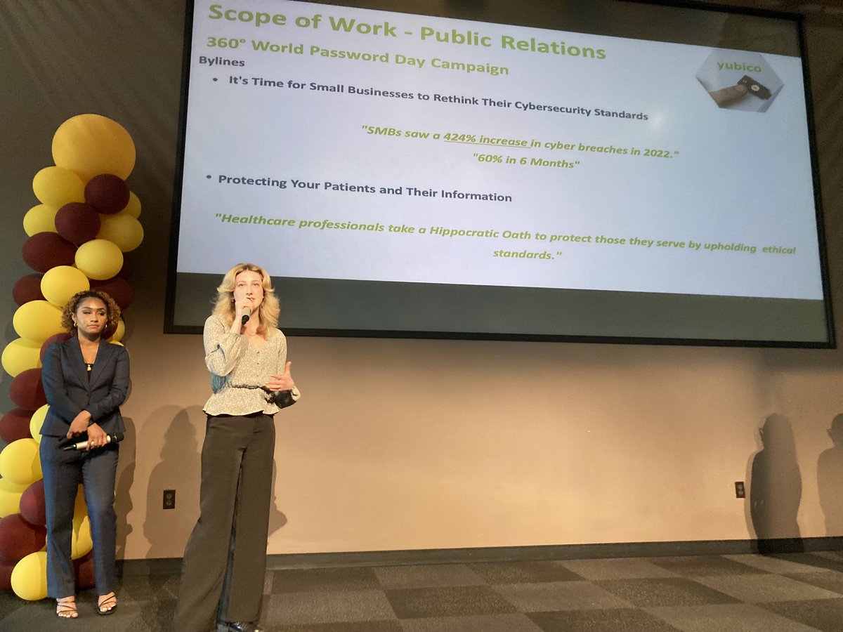 Presentations for our clients in the <a href="/CronkiteAgency/">Cronkite Agency</a> went beautifully yesterday, showcasing all we managed to accomplish over the semester!
