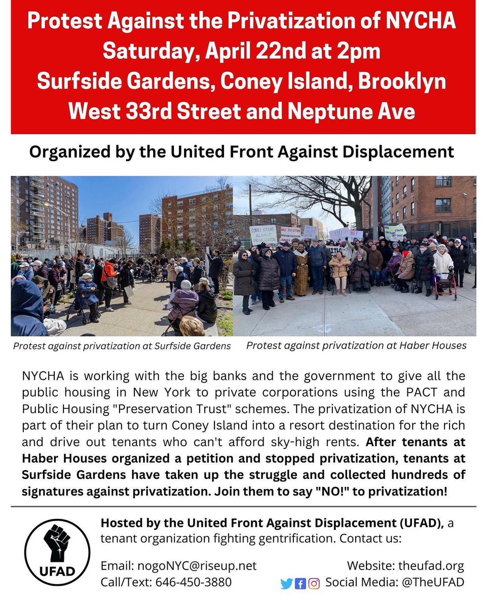 Listen to our interview from yesterday with <a href="/TheIndypendent/">The Indypendent</a> 

And join us at our protests today against the proposed casino in Coney Island, and Saturday against the privatization of NYCHA in Coney Island
