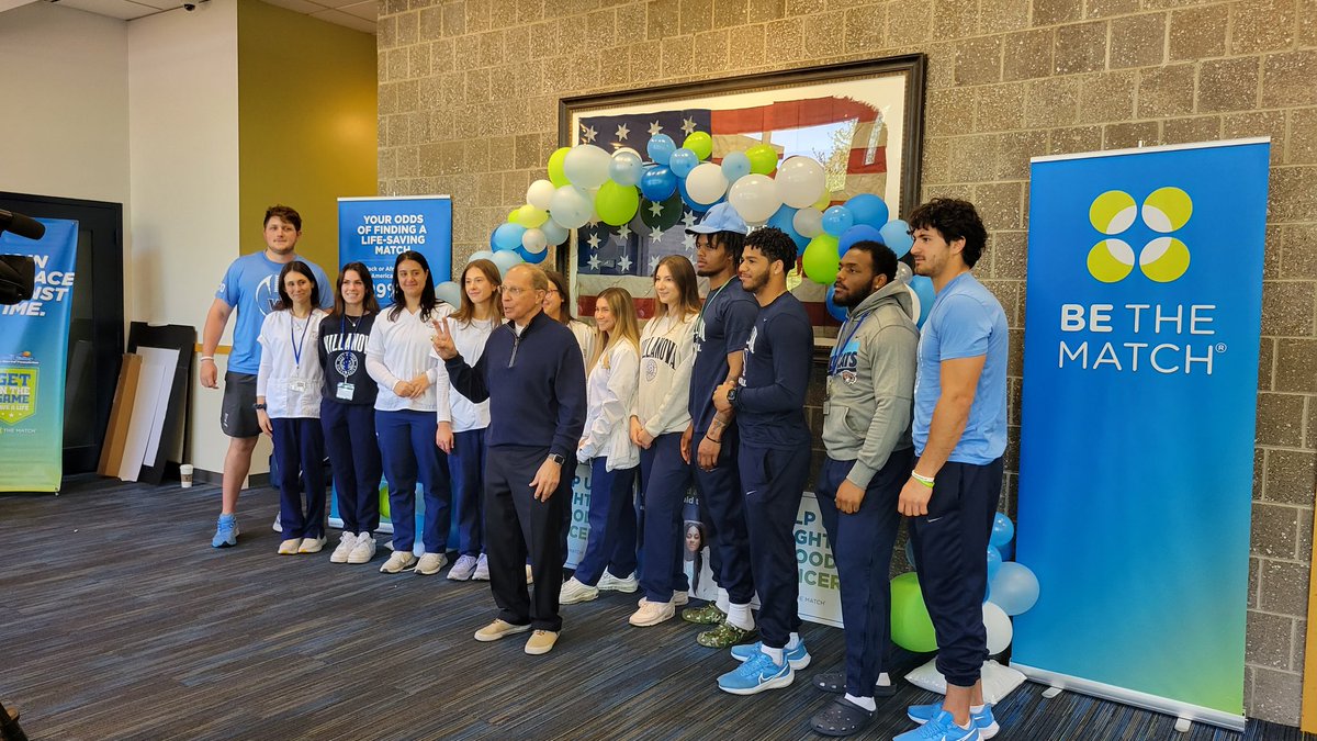 Thank you <a href="/VillanovaU/">Villanova University</a> <a href="/CoachJayWright/">Jay Wright</a> <a href="/NovaAthletics/">Villanova Athletics</a> <a href="/NovaFootball/">Villanova Football</a> <a href="/VUBaseball/">Villanova Baseball</a> <a href="/NovaNursingCE/">Villanova Nursing CE</a> <a href="/superSZCZ4/">Matt Szczur</a> <a href="/WillDCatVU/">Will D. Cat</a> for 15 years of helping to add potential lifesavers to the @BeTheMatch registry! #GetInTheGame