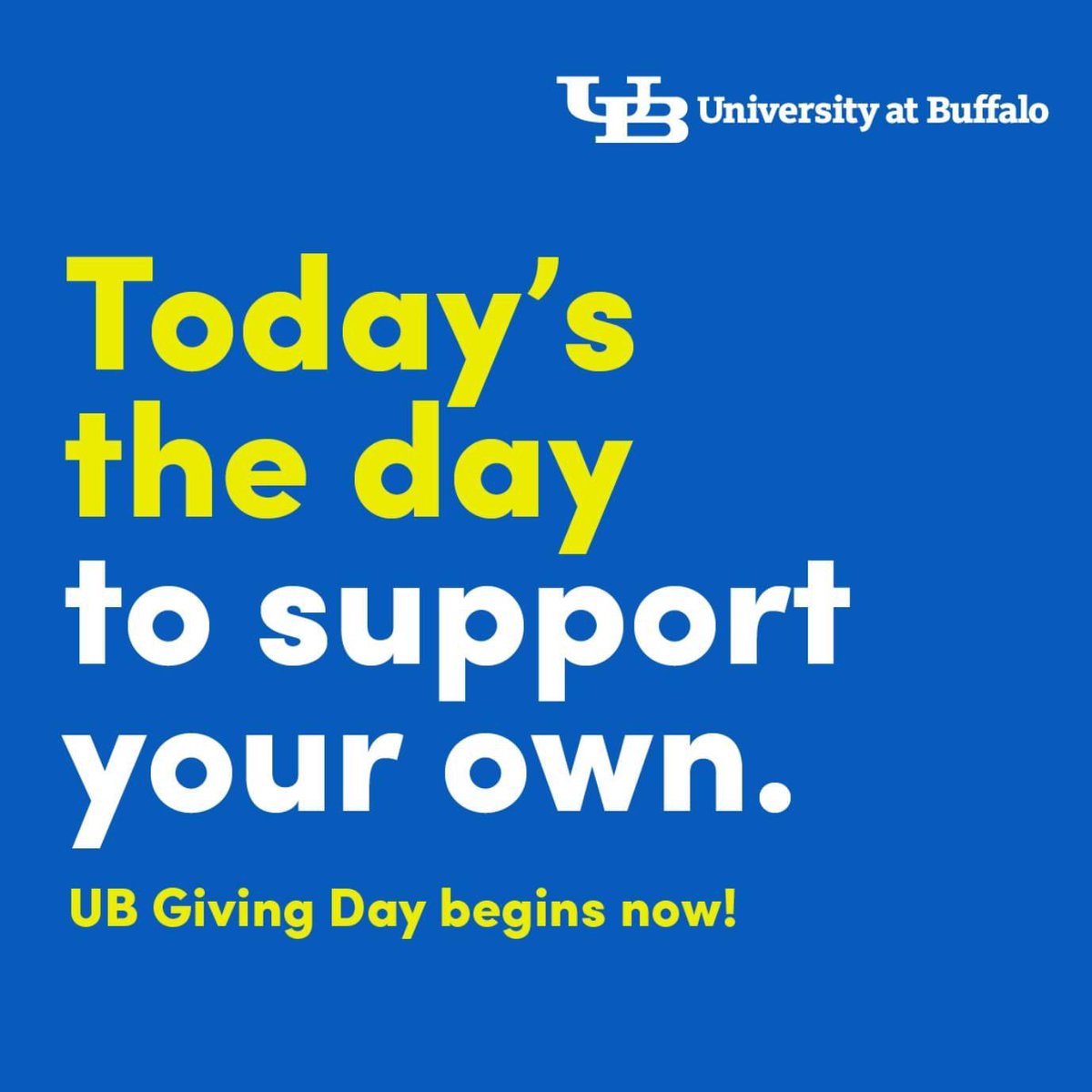 jastrzab's tweet photo. #UBuffalo Giving Day begins now and runs for 24 hours. Please support this world-class university with a gift of any amount. Go to <https://t.co/GRDxoIopea>. https://t.co/cexEcAS0kz