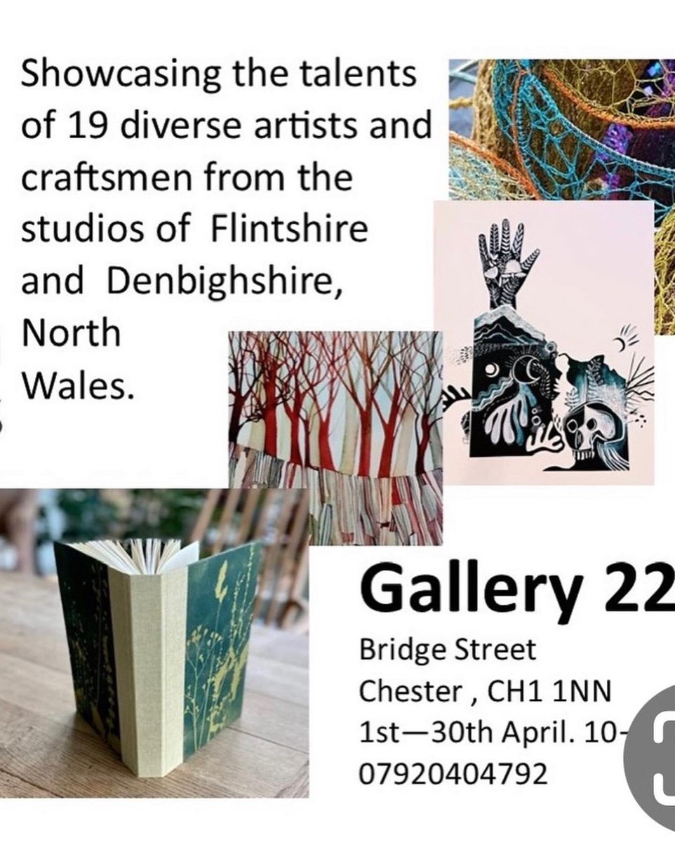 Now extended until 31 May!  Clwydian Creatives  in Chester!  An exhibition on the top floor of Chesters new  22 Bridge Street Gallery.  #clwydiancreatives. #clwydiancreativesarttrail #chestertouristinformation. #chester