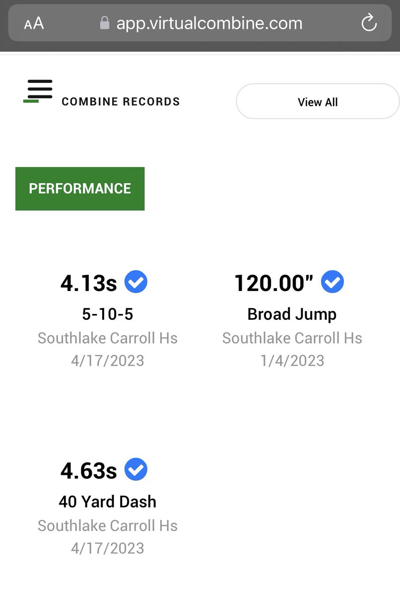 eric_garza29's tweet photo. 2024 5’11 200lb Safety verified off-season combine testing results. 
- 4.62 40-yard dash 
- 4.13 5-10-5 shuttle 
- 9’11 (119in) broad jump 
- 305 bench press 
⭐️300 power clean (All Time School Record) 
- 425 squat 
@SLC_Recruiting @coachrdodge @CoachJWellsNCSA @BrianSides12 https://t.co/4wLLggb2Q2