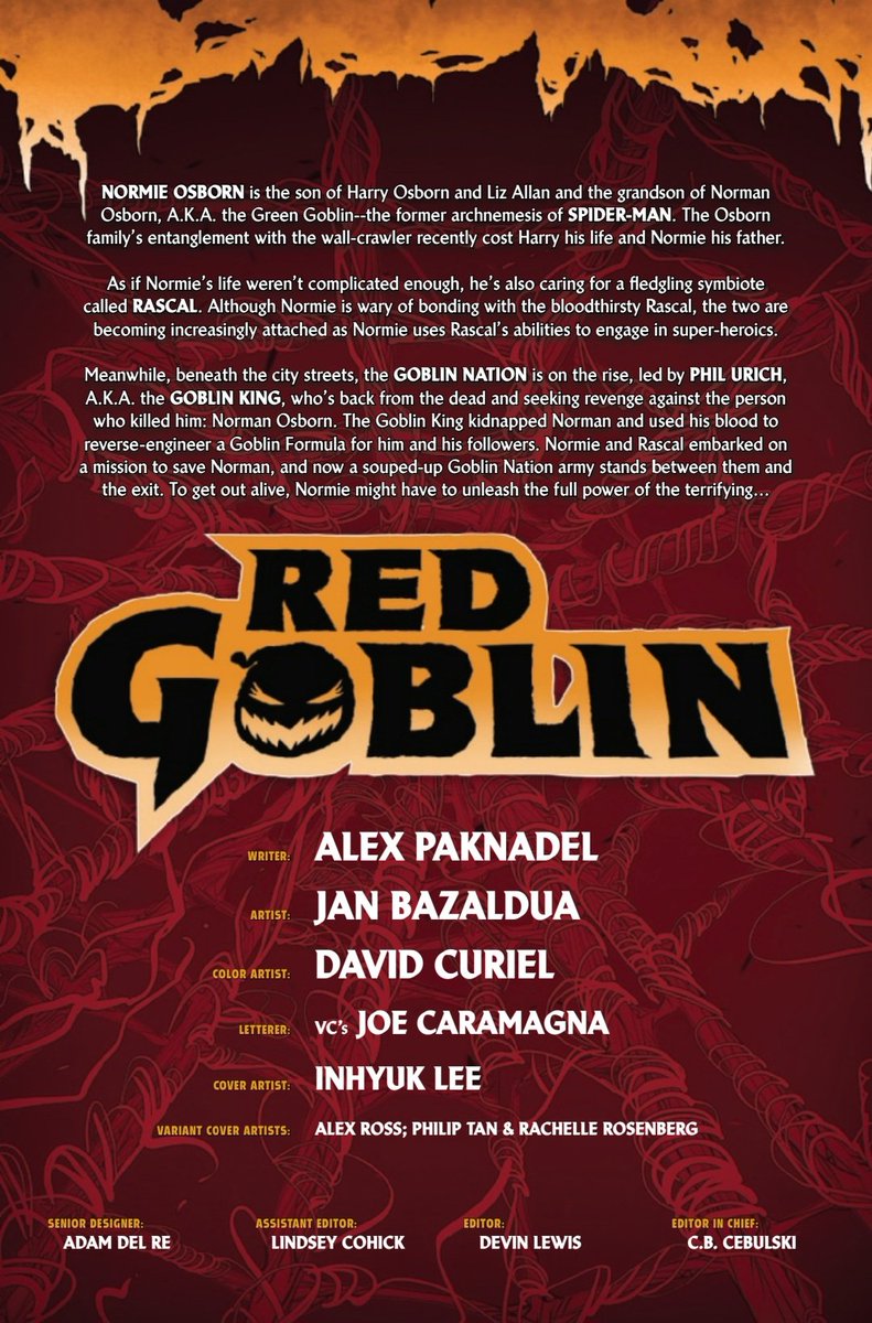 #RedGoblin 3 The series hits a whole new level here. @AlexPaknadel's script gets deep in Normie's head. @JoeCaramagna makes a key contribution to the issue's theme. @Janbazaldua67 and @Davcuriel deliver some great horror imagery. Check this book out. #NCBD mini review: