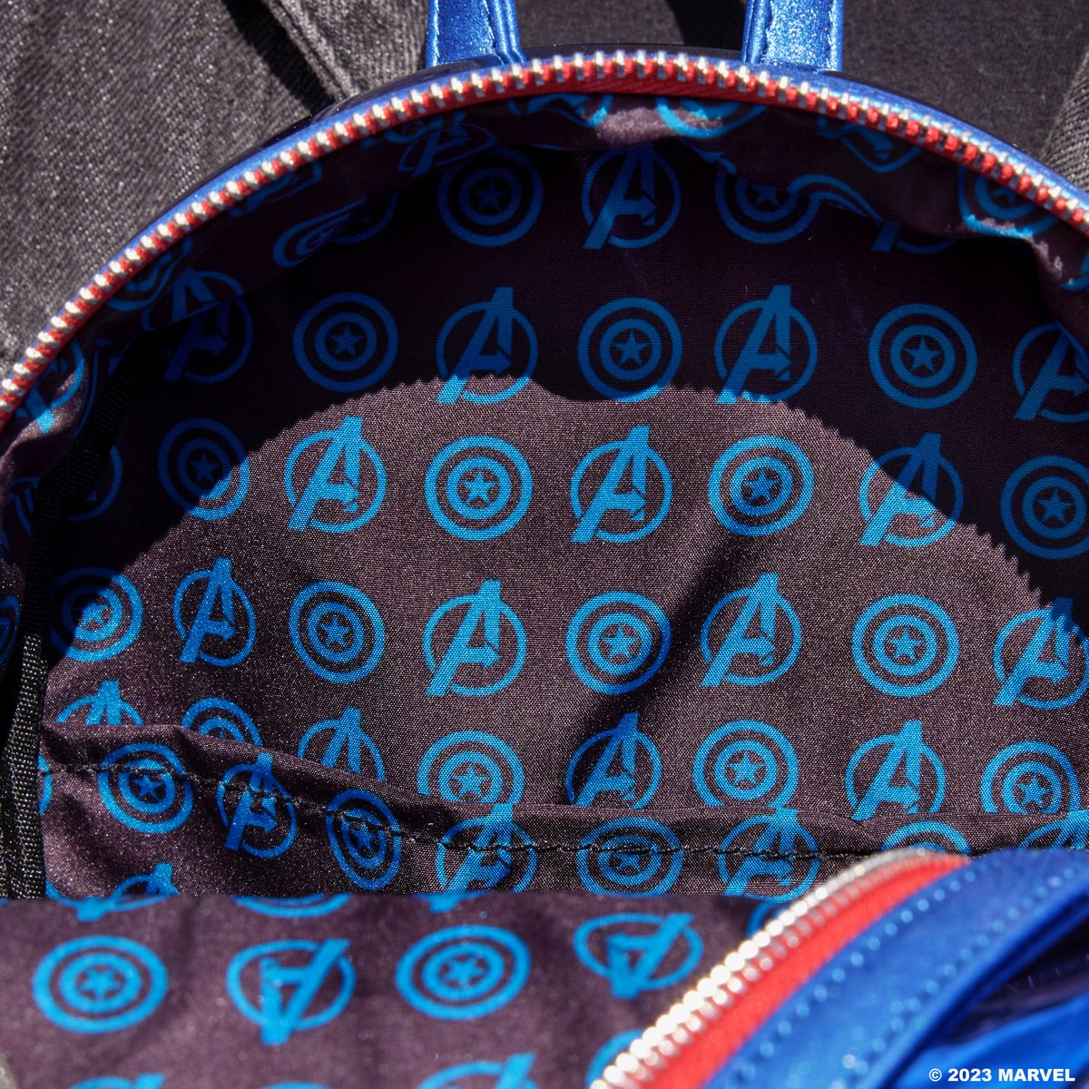 Loungefly's tweet photo. Suit up and shine like an Avenger with the first in our #Marvel Metallic Series! https://t.co/7qpj0jPl4r https://t.co/xf1wg9OHd0