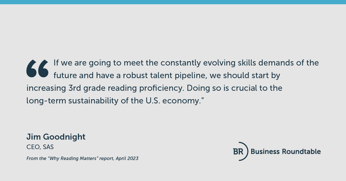 BizRoundtable's tweet photo. #ICYMI: Last week, Jim Goodnight, CEO of @SASsoftware, met with other North Carolina CEOs to discuss progress toward increasing early literacy. They spoke on #ReadingProficiency and its impact on the US economy.
Learn more 🔗: https://t.co/3t1egDOfou https://t.co/h2RKiI2A8g