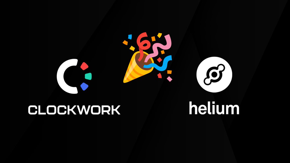 clockwork_xyz's tweet image. 🙌 Kudos to the @helium team on their migration to @solana!

We&apos;re super excited to partner with Helium and help automate the new network.

👇 How are @clockwork_xyz and @helium integrated, you ask?