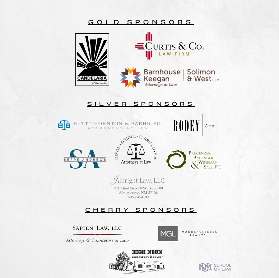 A big thank you to our Gala sponsors.  What a night!