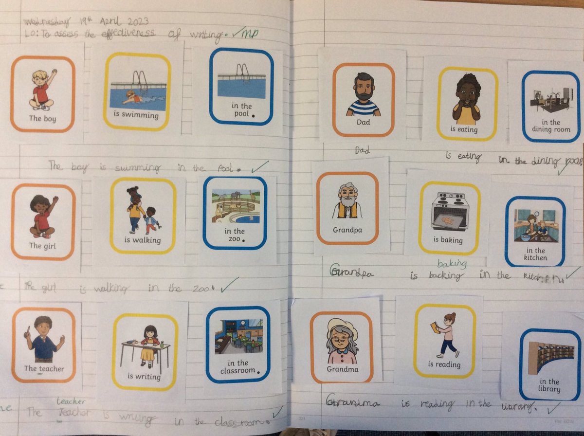 RosaryRC's tweet photo. Some fantastic Colourful Semantics work has taken place this afternoon. Well done! 🌈💜💡#adaptiveteaching #colourfulsemantics #bellfoundation https://t.co/Uu3IazQK5X