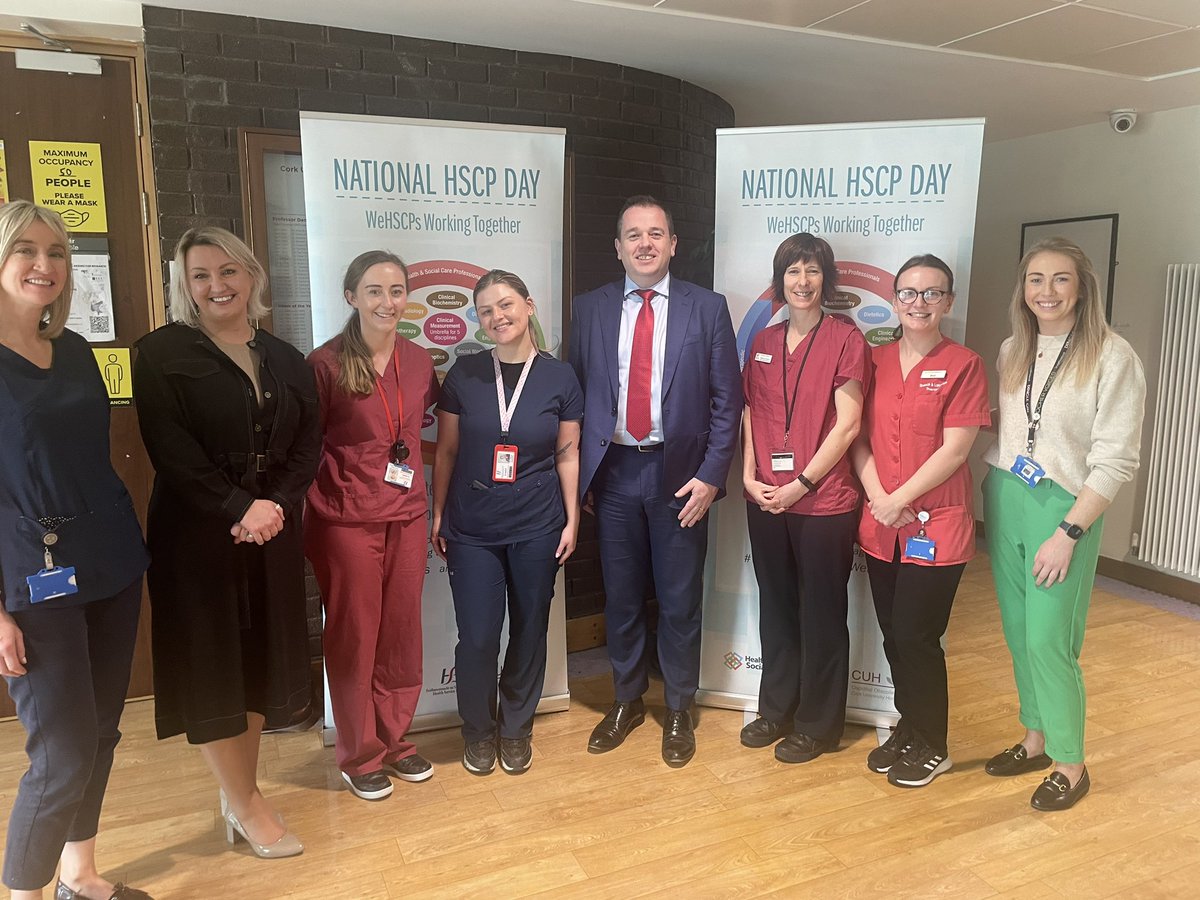 @CUH_Cork CEO David Donegan met with HSCP committee this afternoon. Thank you for taking time to mark todays occasion with us and your words of encouragement, support & inspiration #HSCPDay2023 #HSCPDeliver