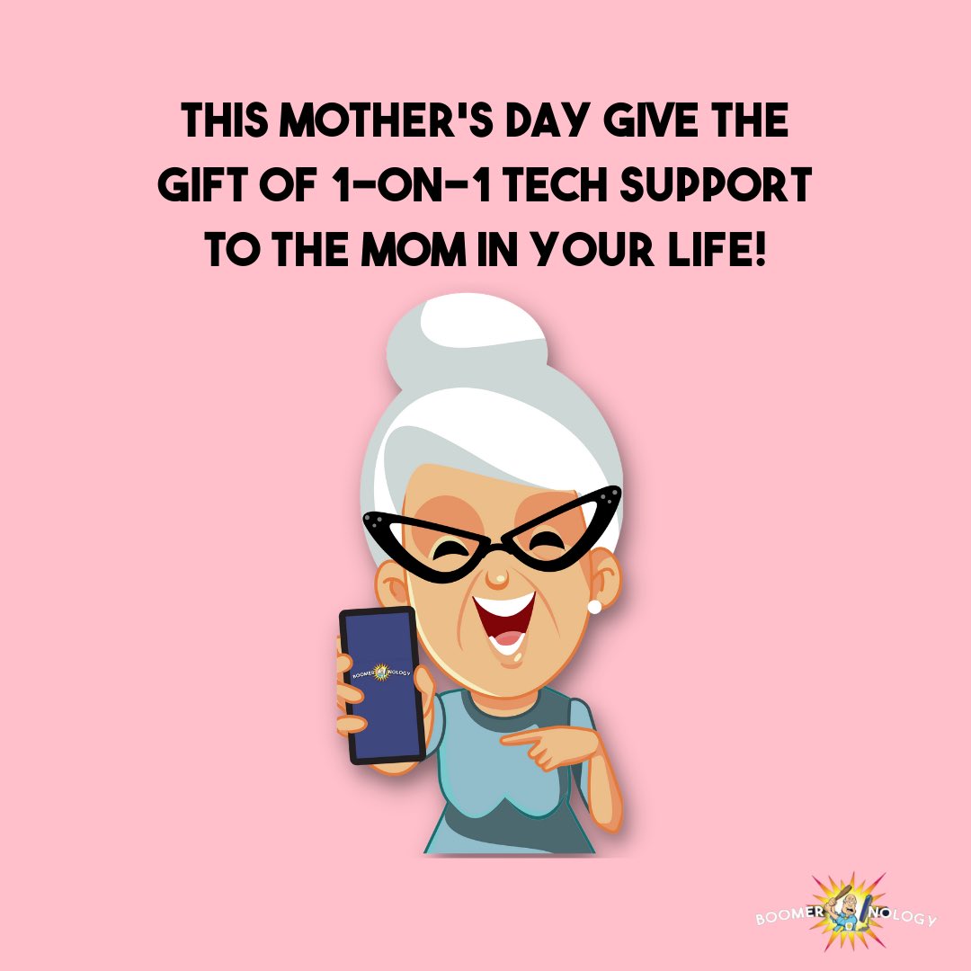 Make this Mother's Day 💝 extra special with a @boomernology Gift Card 🎁! Give Mom the confidence to use tech with ease & show her how much you care. Link in bio #HappyMothersDay #boomernology #TechGift #TechForMom #nyc #babyboomers #seniors #olderadults #mom #aarp