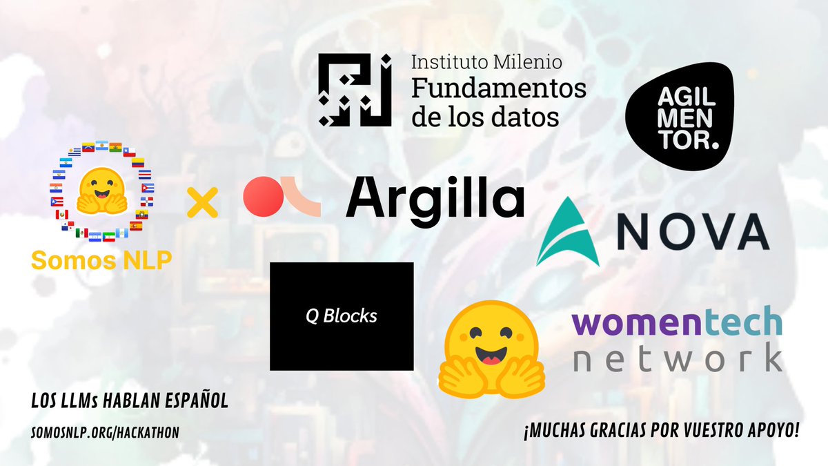 🏆 Proyectos del #HackathonSomosNLP 2023

Enhorabuena equipos por vuestro esfuerzo y gracias por apoyarnos en nuestra misión de democratizar el #PLN en español creando recursos abiertos 👏🚀

Muchísimas gracias empresas patrocinadoras de oro por los increíbles premios✨