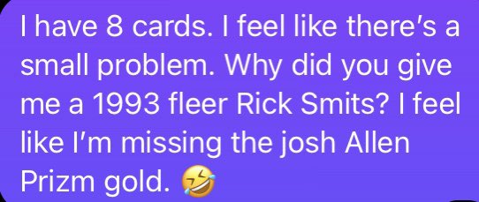 SportsCardGuy23's tweet photo. When your friends ship you cards to submit for grading…you gotta mess with them a little right? https://t.co/OwMcKu02r0