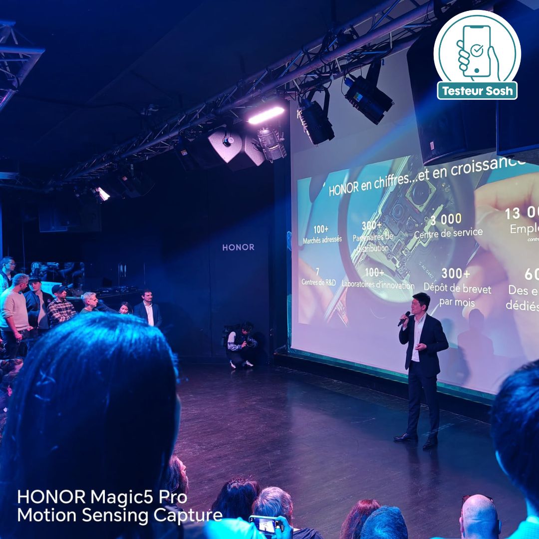 Sosh_fr's tweet photo. Dans le cadre de notre programme #TesteurSosh, l'un de nos Top contributeurs @lesnox a participé à la soirée de lancement du HONOR Magic5 Pro !
Retour en images sur l'événement 📸
#HONORMagic5Pro @Honor_fr #HONORMagicMoments #CaptureWhatYouCant https://t.co/IfQd9b3IkA