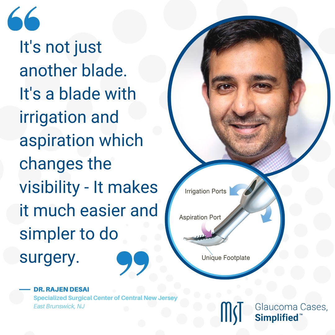 “It’s not just another blade.” – Rajen Desai, MD, FACS. TrabEx Pro™ is the first device of its kind for excision of trabecular meshwork that incorporates active I/A with a silicone sleeve for a stable anterior chamber and visibility throughout surgery. lnkd.in/e3b3d3Pe