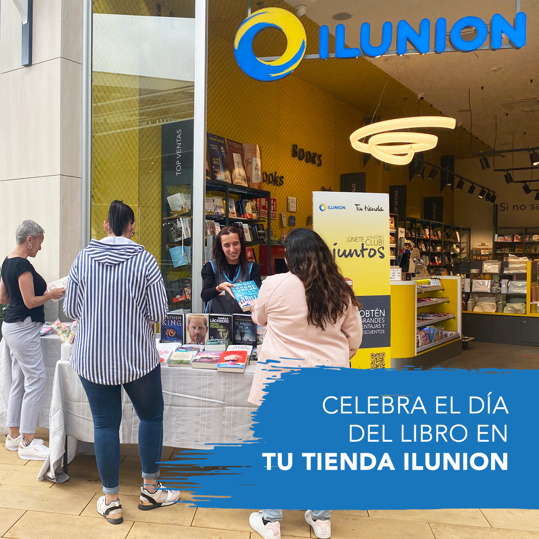 ILUNION's tweet photo. 📖 Descuentos y los mejores títulos para celebrar contigo el #DíadelLibro.

Mañana y el jueves, las tiendas de ILUNION instalarán mesas en la entrada de 14 hospitales y 3 centros comerciales para acercar la lectura a todo el mundo. https://t.co/zW080c6CNu