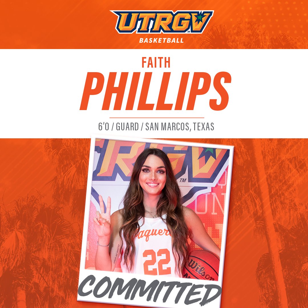 Please help us welcome Faith Phillips to our UTRGV family! #RallyTheValley #UTRGV #WAChoops