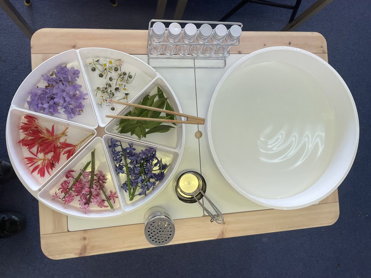 MrsGelston's tweet photo. Spring Potion Station. #p1a #cps #learning #primaryonefun #potionplay #fun #spring #playtray https://t.co/EenMT6005U