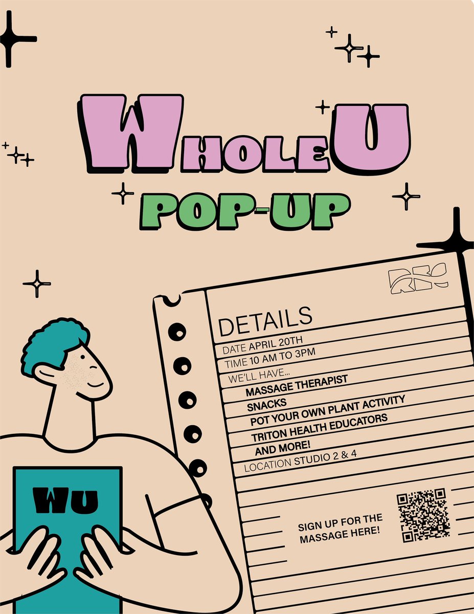 Join Tritons United April 20th at the Whole U Pop-Up from 10am-3pm! We'll be in the RWC, just take the stairs down to the first floor. Come get freebies and information for National Sexual Assault Awareness Month. You can even play our game and win a prize! #UMSL #NSAAM