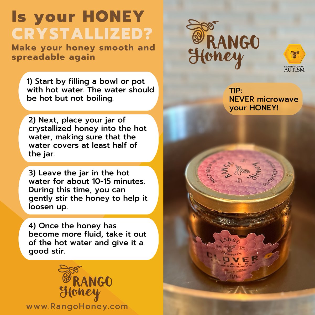 RangoHoney's tweet photo. IS your #HONEY #CRYSTALLIZED ????
Get PURE RAW HONEY online at https://t.co/w8iXdeHWNh
#crystallizedhoney #honey #crystallized #howto #rawhoney #tips #lifehack #hack #honeyhack #honeytips #foodie #recipes #healthyrecipes #health #smallbusiness #smallbusinessowner #trend #trends https://t.co/swXDzCGwqb