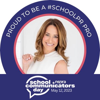 ⭐️ Getting ready to celebrate #SchoolCommunicatorsDay on May 12 with a #NewProfilePic 
⭐️I’m proud to be a #schoolPR pro! 👏🏻@NJSchoolPRAssoc @NYSPRA @PenSPRA @danobrien155 

👉🏼@NSPRA has all the resources you need!  nspra.org/PR-Resources/S…