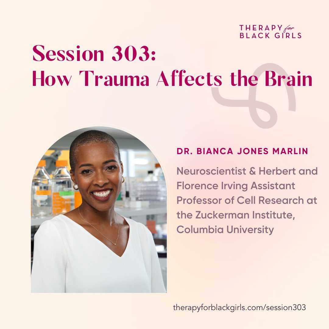 therapy4bgirls's tweet photo. Happy Wednesday y’all! This week @bjmarlin joins us to break down the science behind generational trauma and how trauma manifests in our bodies, brains, and everyday lives. Check it out at https://t.co/ytFvubeM5w #TBGInSession #PodsInColor https://t.co/zDtKpu5yoY