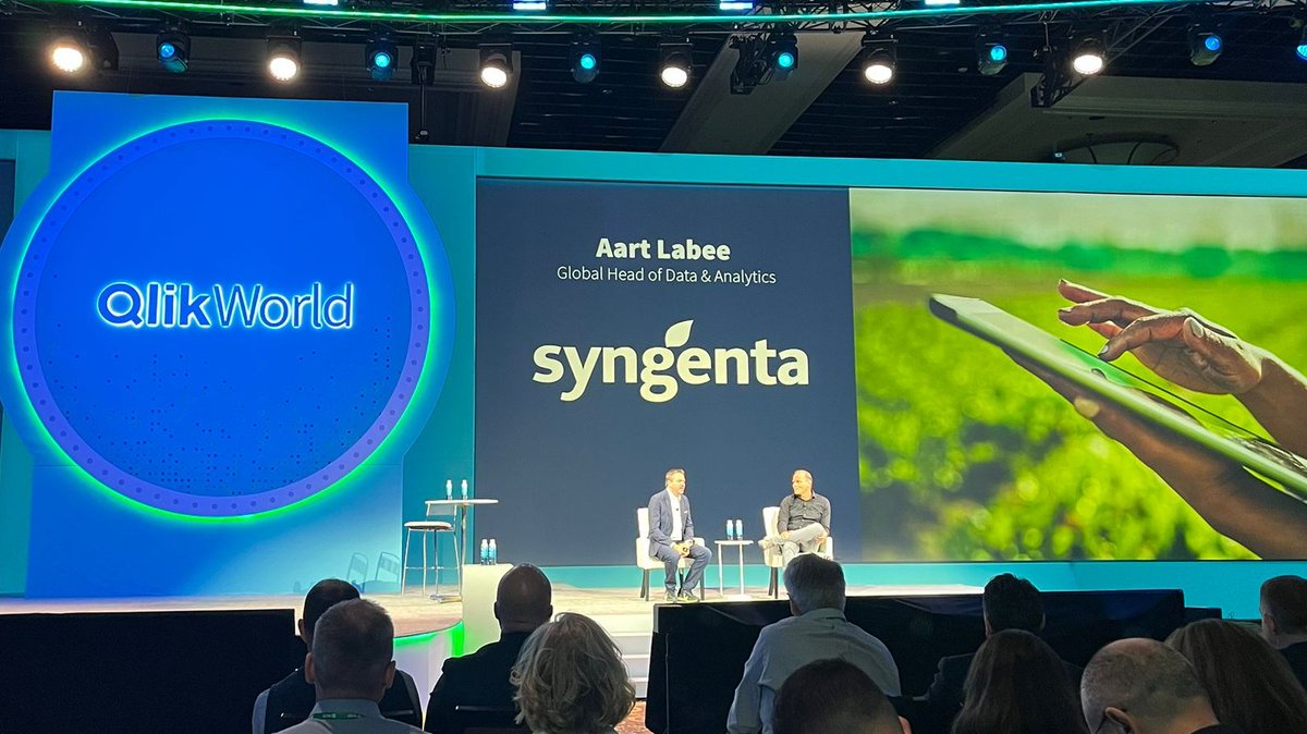 qlik's tweet photo. "I look forward to embracing doubt to constantly improve and get better (in the way we work with data)." - Aart Labee, Global Head of Data &amp; Analytics @Syngenta #QlikCustomer #QlikWorld https://t.co/8yKBDcJkLT