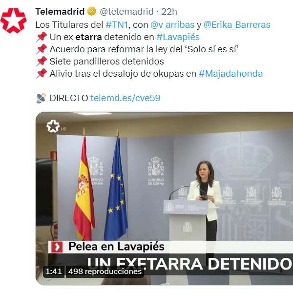JulianMaciasT's tweet photo. Tras viralizarse la detención de Txepe por la brutalidad de las imágenes el pasado día 17 los principales medios del país publicaron un guión espectacular: "Un etarra que venía de un acto de Podemos le quitó la porra a la policía y les amenazó con metersela por el culo".
ABR HILO https://t.co/wj5FWLiOep