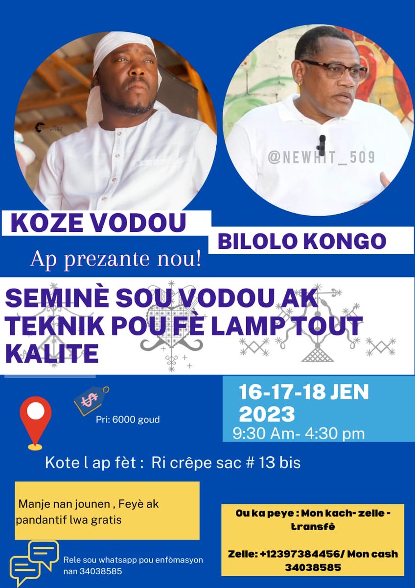 laurentwesly3's tweet photo. En rezon de kek pwoblem teknik li repòte zanmi m yo… swiv flyers lan pou detay.#KozeVodou https://t.co/H3bGUJDwFm