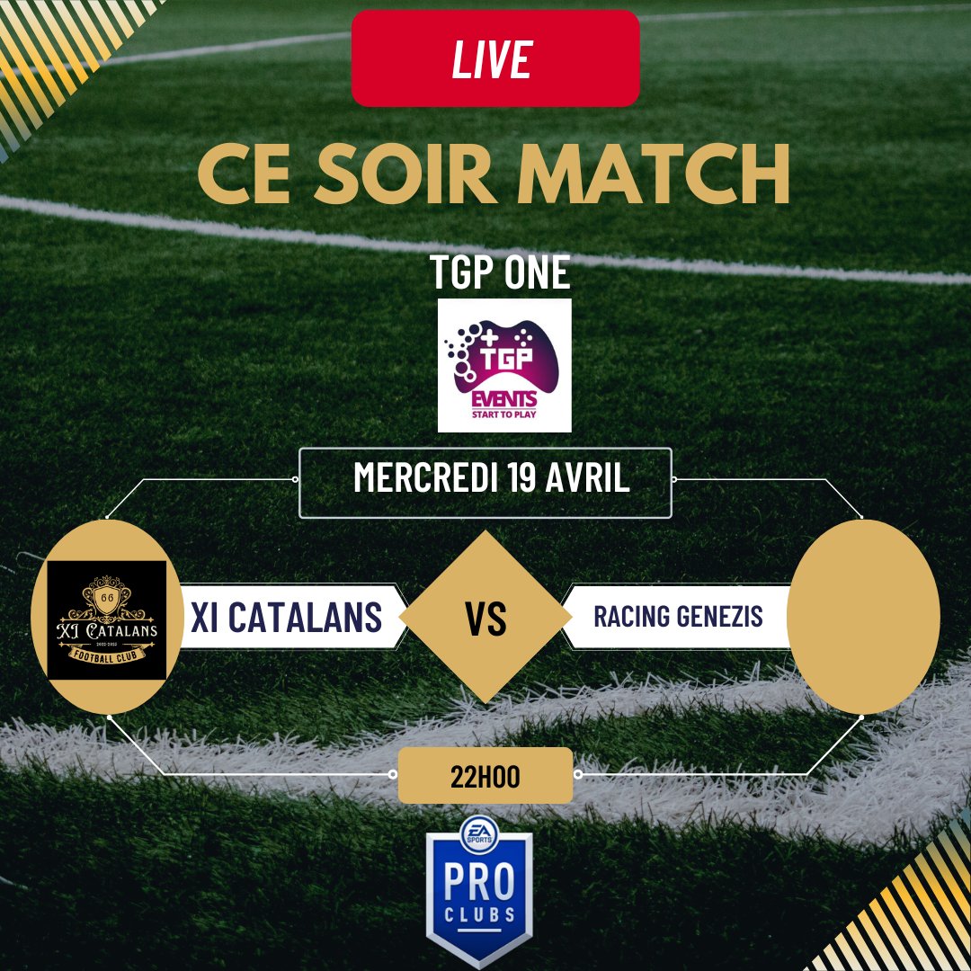 XI_Catalans_66's tweet photo. Bonsoir à tous, les XI Catalans on un match décalé qui ce joue ce soir en CFA @Hulk_Champions , nous avons 2  rencontre en @AVPAFR ligue 2 
Et @TGP_Events_ ONE 
Go les Catalans 🟡🔴🟡🔴
@Hulk_Champions
@TGP_Events_
@AVPAFR
#clubspro 
#FIFA23 
#11vs11 
#ps4
#esport https://t.co/o1M4WqnRcJ
