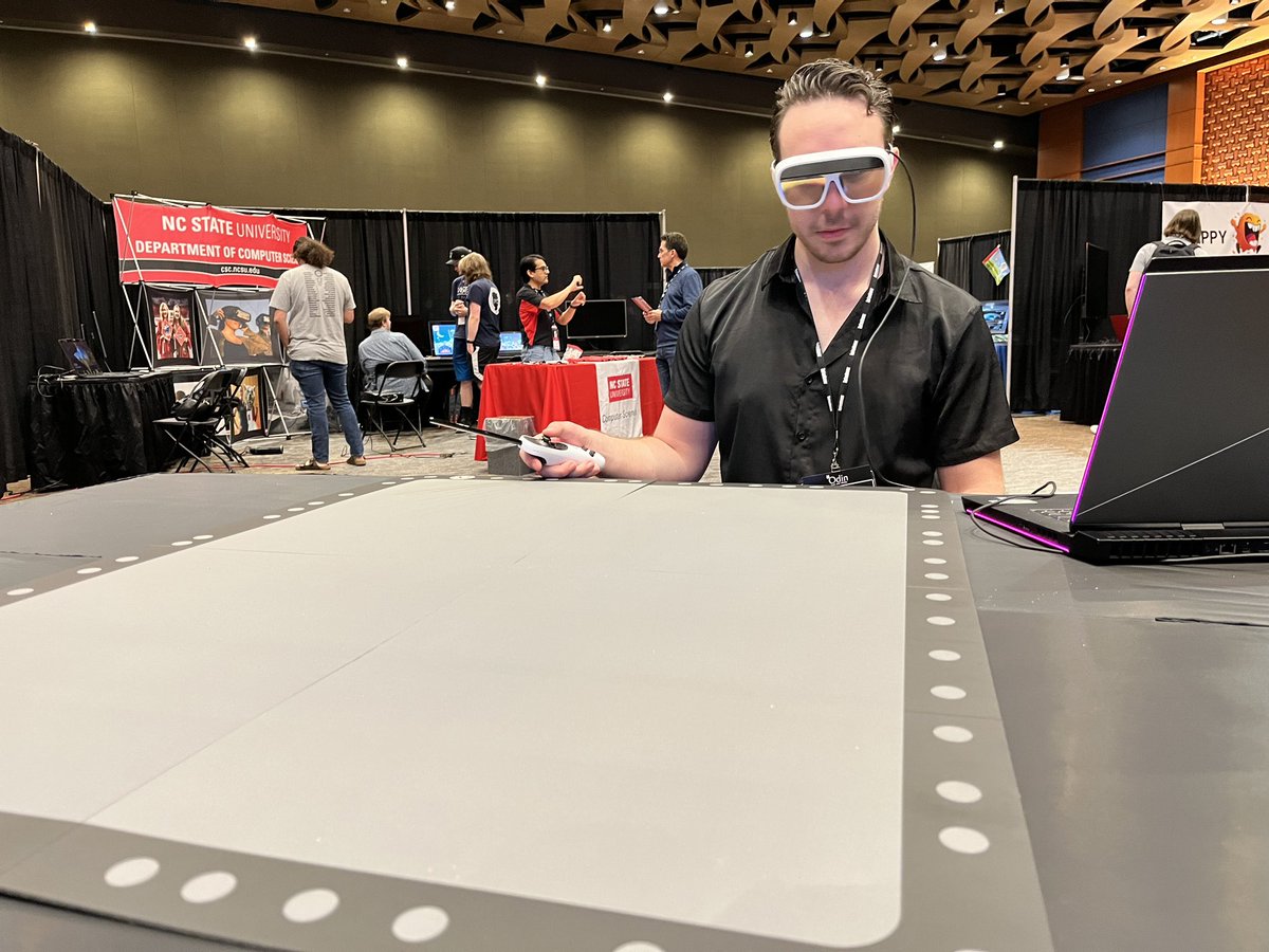 DerekAHam's tweet image. It’s the second day of @ecgconf where we are demoing some very cool #AR technology that we get to play with @NCStateDesign in the Media Arts Design and Tech department #MADTech! @tiltfive