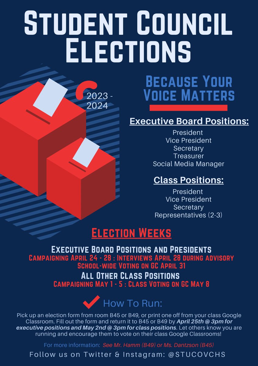 STUCO Elections are right around the corner!