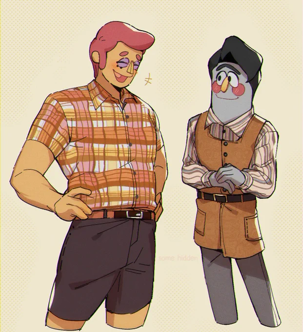 some puppets in old fashioned clothes :]#WelcomeHome 