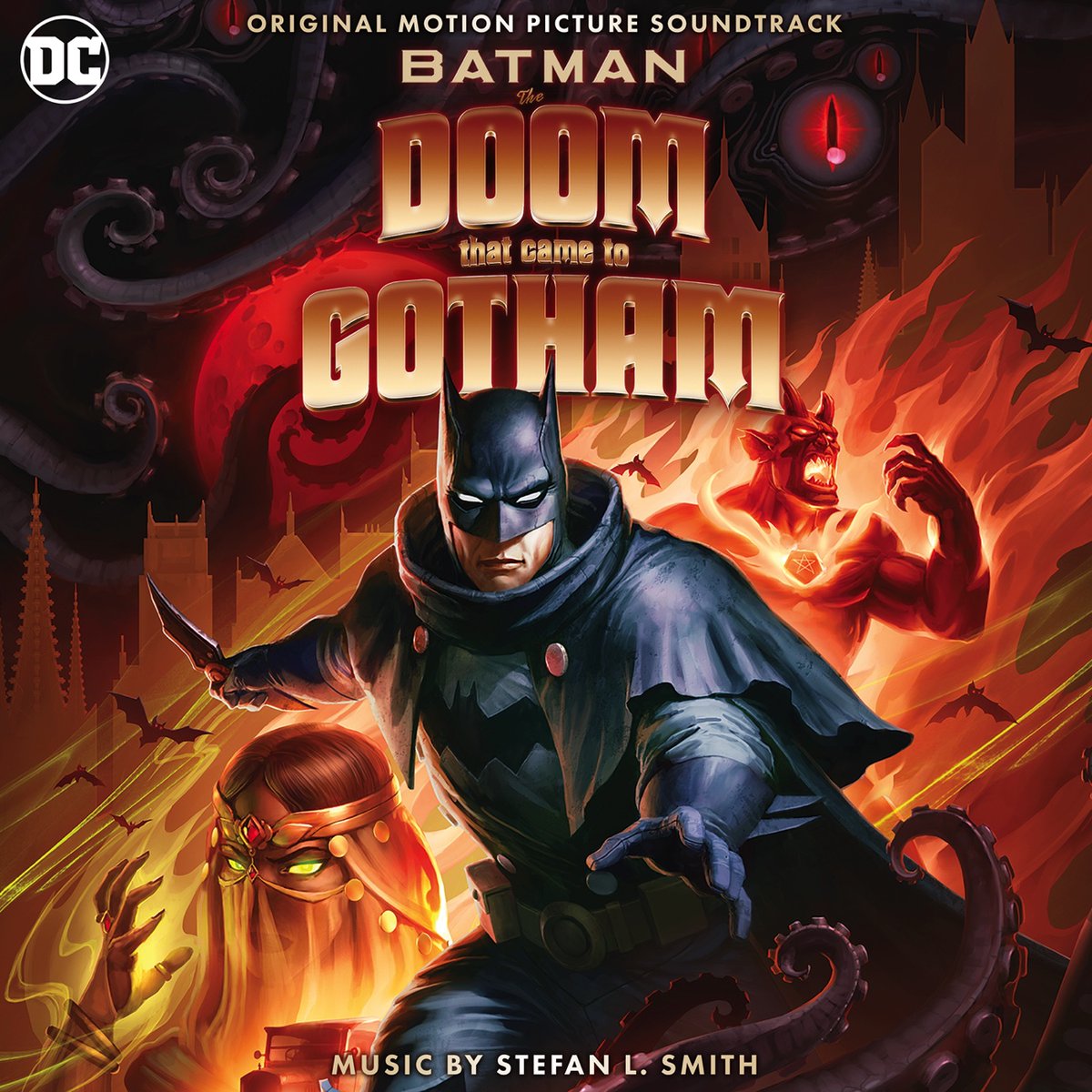 filmmusicrep's tweet photo. Soundtrack album announced for DC animated movie 'Batman: The Doom That Came to Gotham' feat. music by Stefan L. Smith (@violanation). https://t.co/gybK66ozsG https://t.co/kHtLXCGSir