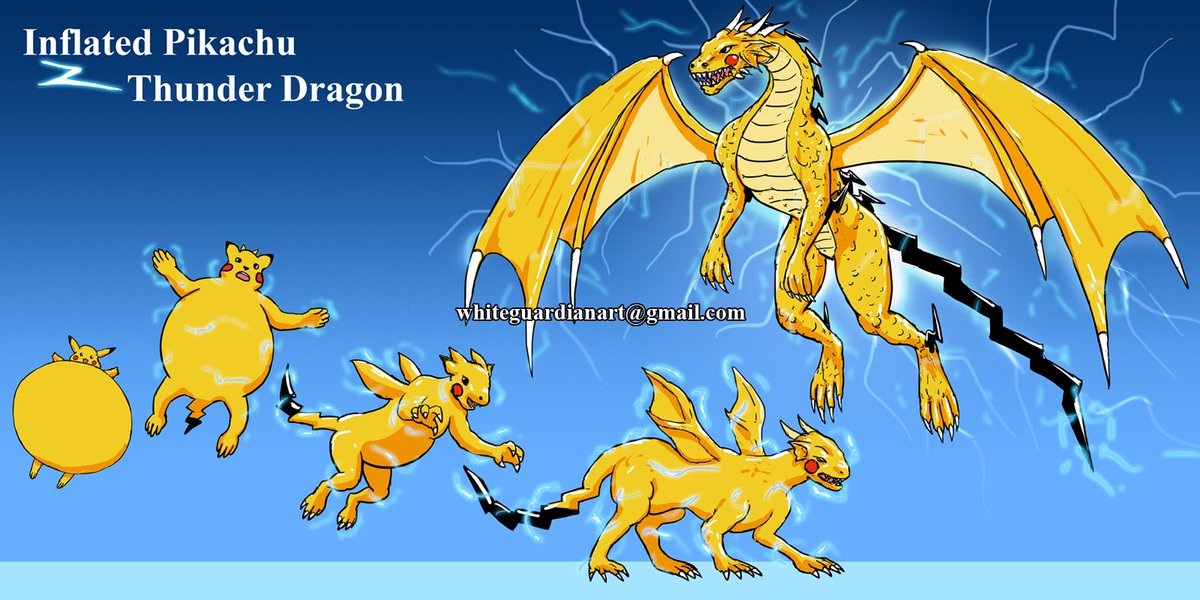 RobetXu's tweet photo. Inflated Pikachu become Thunder Dragon TF.
Commission open.
#inflated #pikachu #pokemon #fanart #dragon #wingeddragon #thunderdragon #tf #transformation #anthro #thunder #fantasy #commission #commissionopen #19apr2023 https://t.co/gkIScbvv6J
