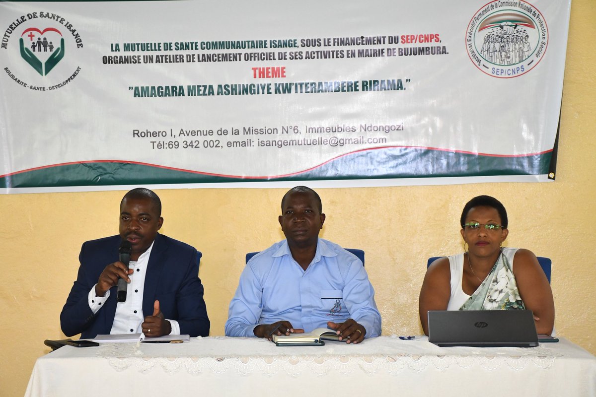 ABPInfos's tweet photo. 1/2 #Burundi : Lancement officiel des activités de la nouvelle mutuelle de santé #Isange, mercredi 19/04/2023, à @MairieBuja, commune #Muha, avec le soutien du @SEP_CNPS https://t.co/6fe69m4es6