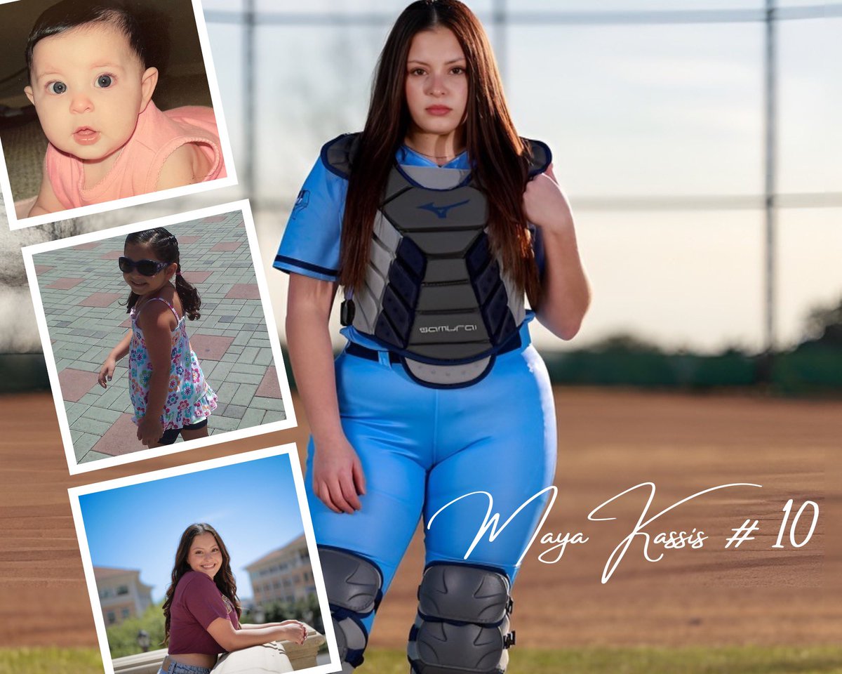 softballjaguars's tweet photo. Today’s Senior spotlight is our Catcher #10 Maya Kassis 👑 

My favorite song in my playlist:  Changes by Tupac or All Me by Drake

Hero(s): My family

Fav athlete: Kobe Bryant 

Fav softball memory: Beating Madison when no one expected us to https://t.co/YwfK0Aqabc