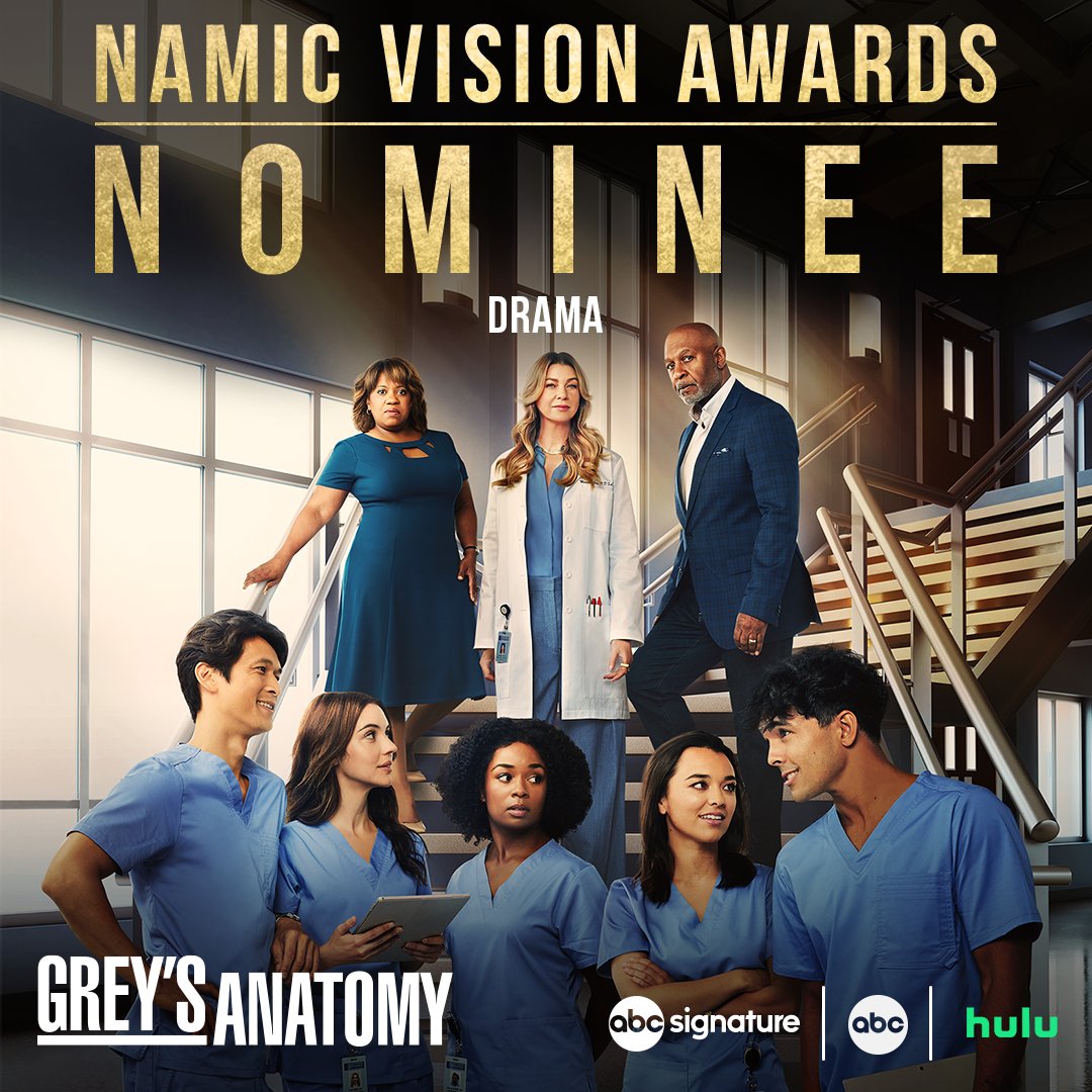 Drop a 👏 below to congratulate the #GreysAnatomy cast and crew on their NAMIC Vision Awards nomination for Best Drama Series!
